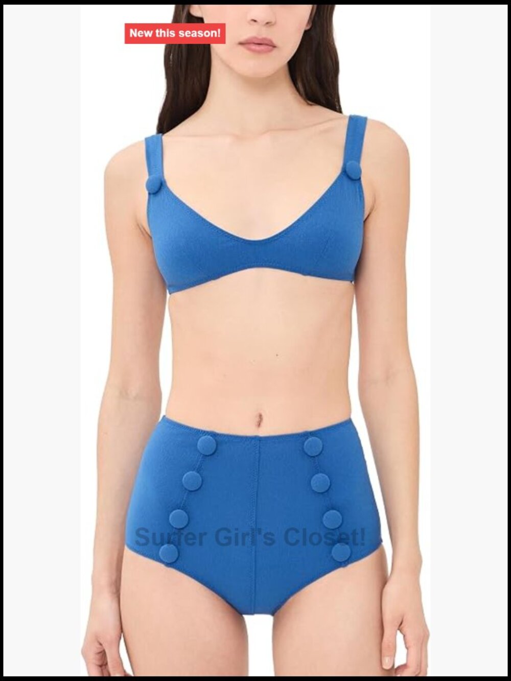 High Waist Bikini Set with Unlined Cups